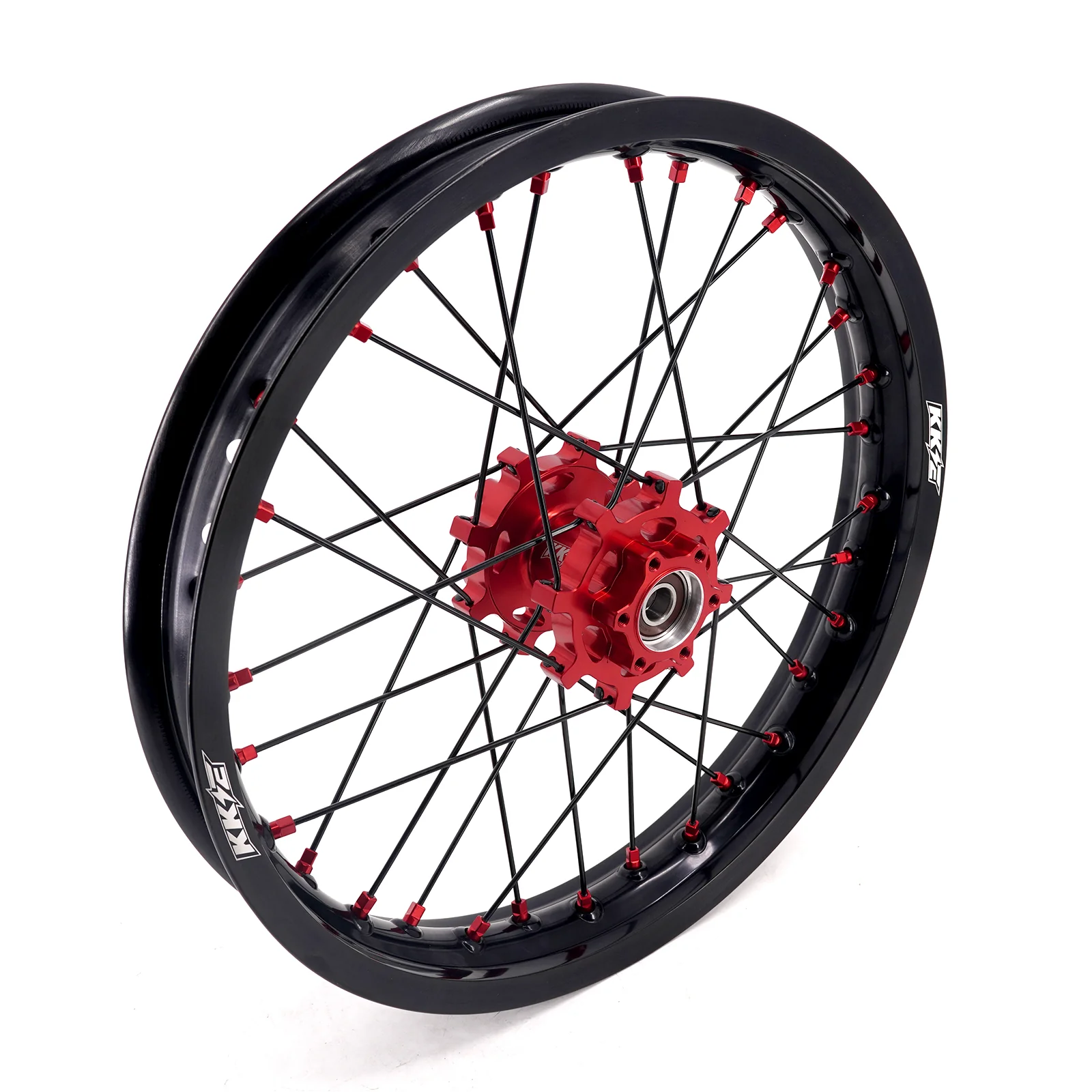 KKE Factory Stock KKE 1.6*19" & 1.85*16" Electric Dirtbike Wheels Rim For Sur Ron Light Bee-X 2019-2025 Red Nipples - Image 8