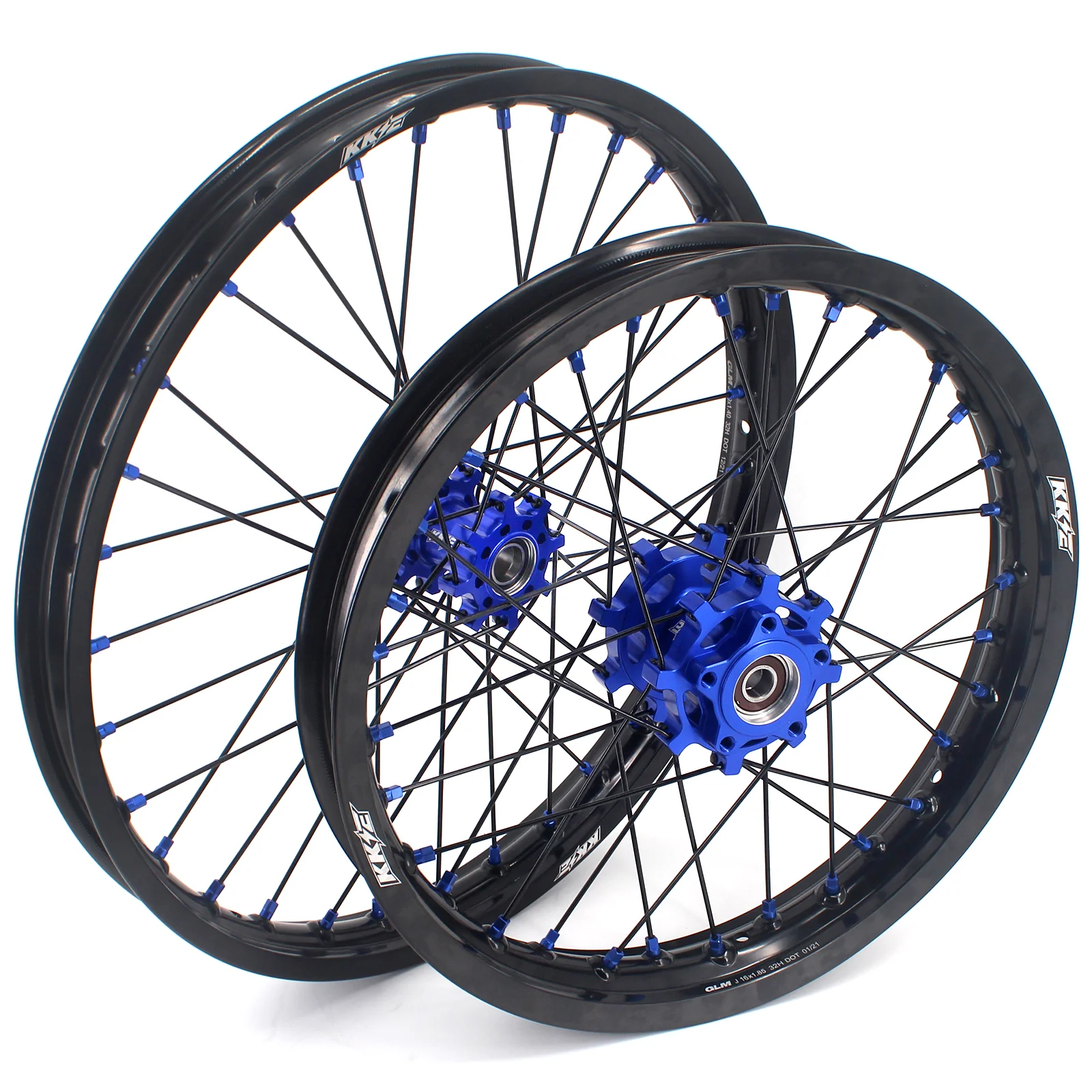 KKE Factory Stock KKE 1.6*19" & 1.85*16" Electric Dirtbike Wheels Rim For Sur Ron Light Bee-X 2019-2025 Blue Nipples - Image 3