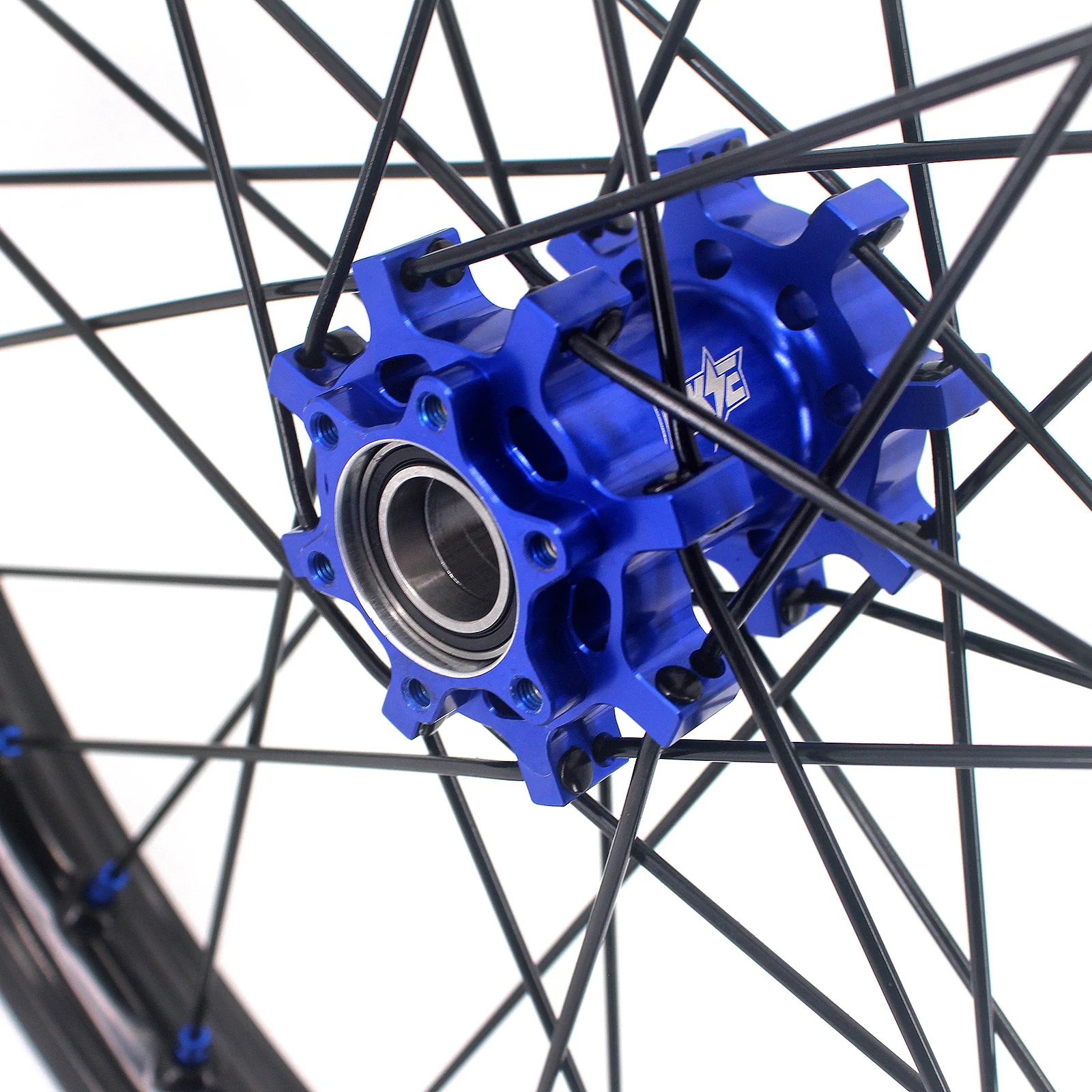 KKE Factory Stock 1.6*21" & 1.85*18" Electric Dirtbike Wheels Rim For SurRon Light Bee-X 2019-2024 Blue Nipples - Image 9