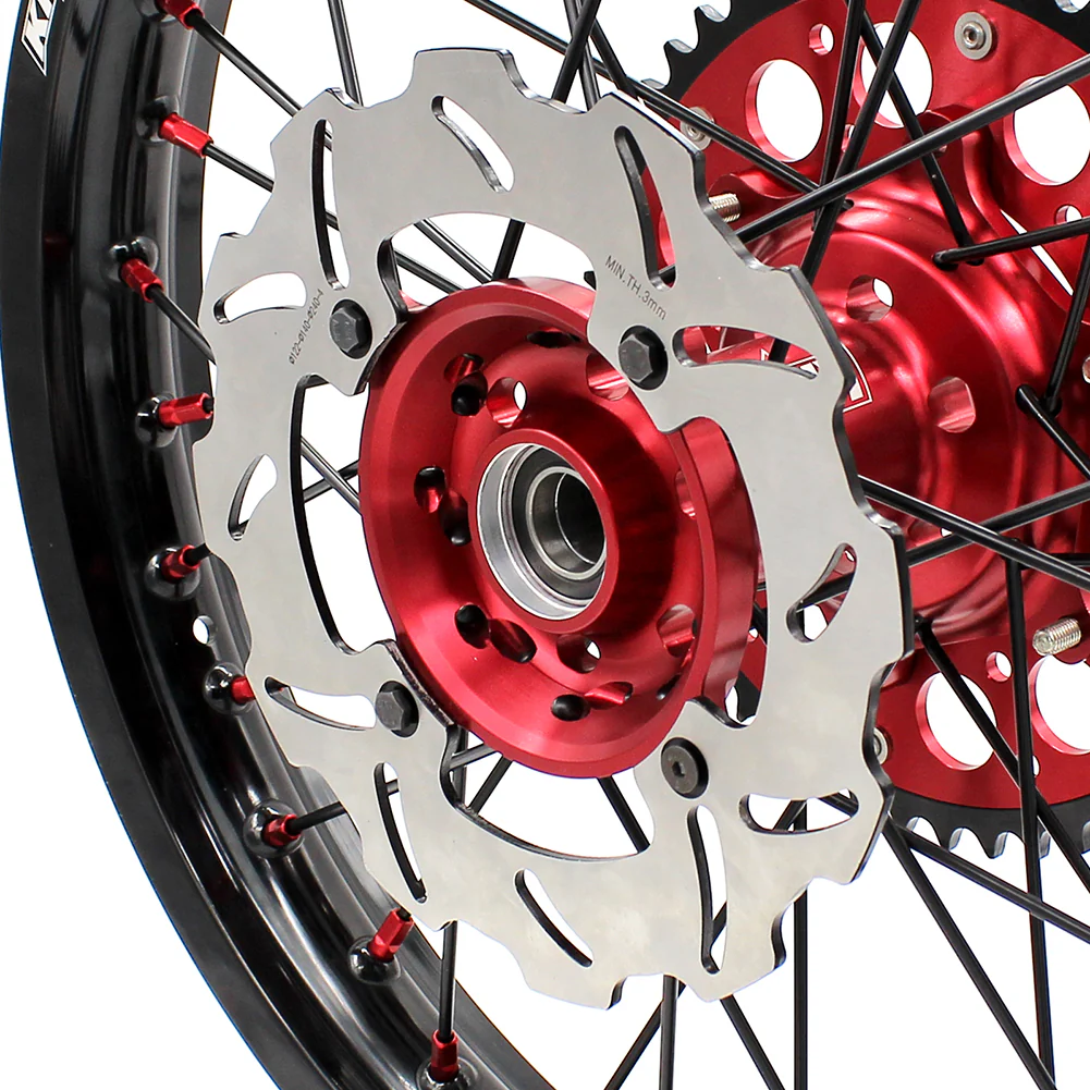 KKE 21&18 21&19 Wheels for HONDA XR650R 2000-2008 Discs Black Spokes - Image 10