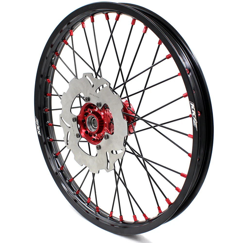 KKE 21&18 21&19 Wheels for HONDA XR650R 2000-2008 Discs Black Spokes - Image 5