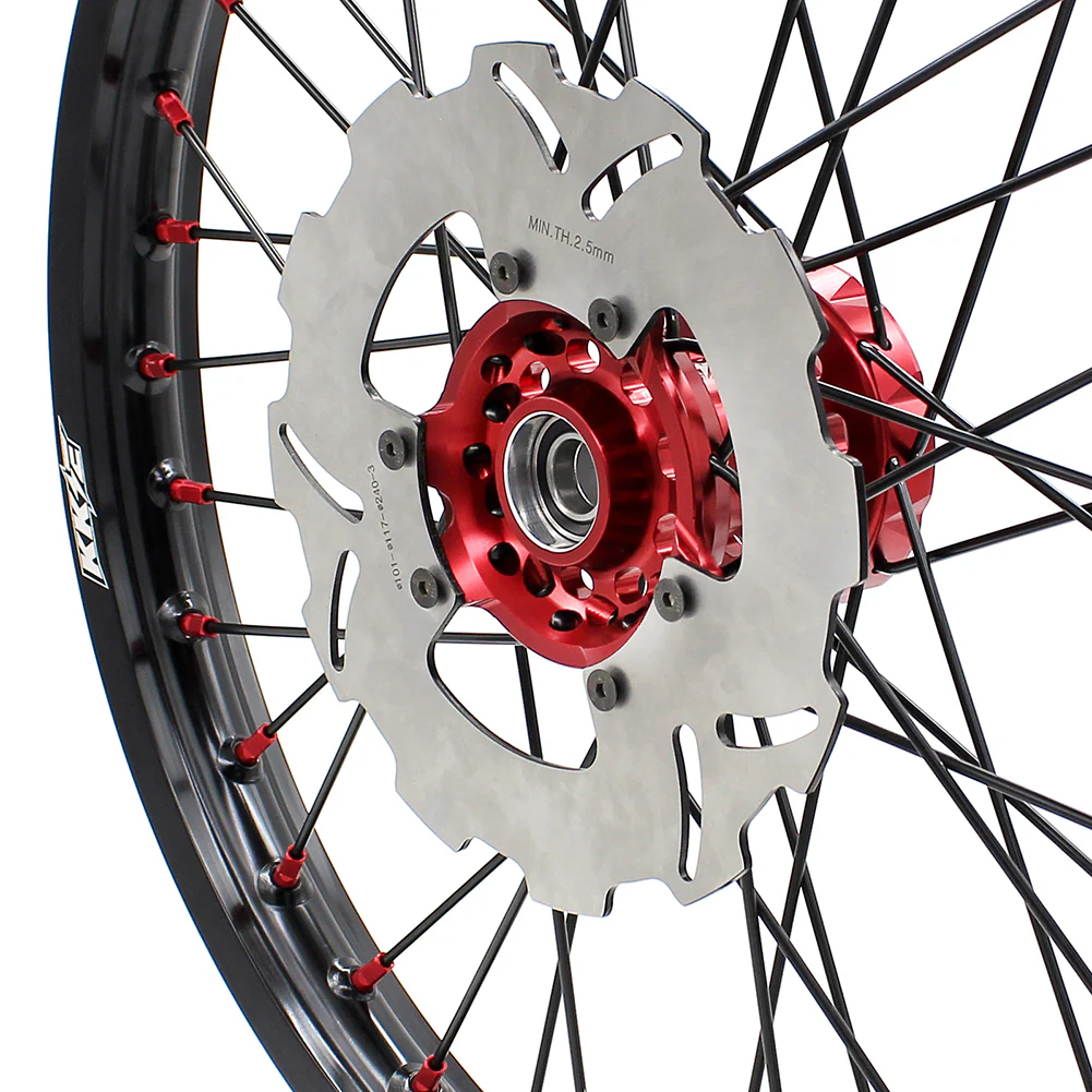 KKE 21&18 21&19 Wheels for HONDA XR650R 2000-2008 Discs Black Spokes - Image 6