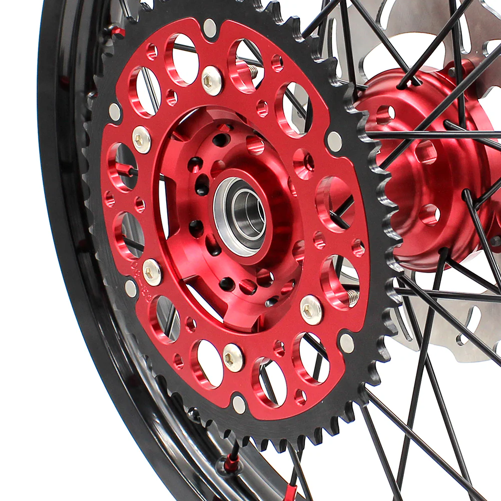 KKE 21&18 21&19 Wheels for HONDA XR650R 2000-2008 Discs Black Spokes - Image 8