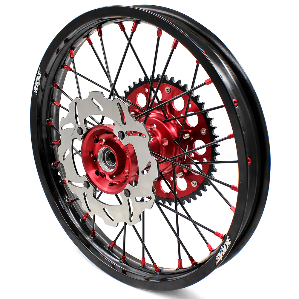 KKE 21&18 21&19 Wheels for HONDA XR650R 2000-2008 Discs Black Spokes - Image 9