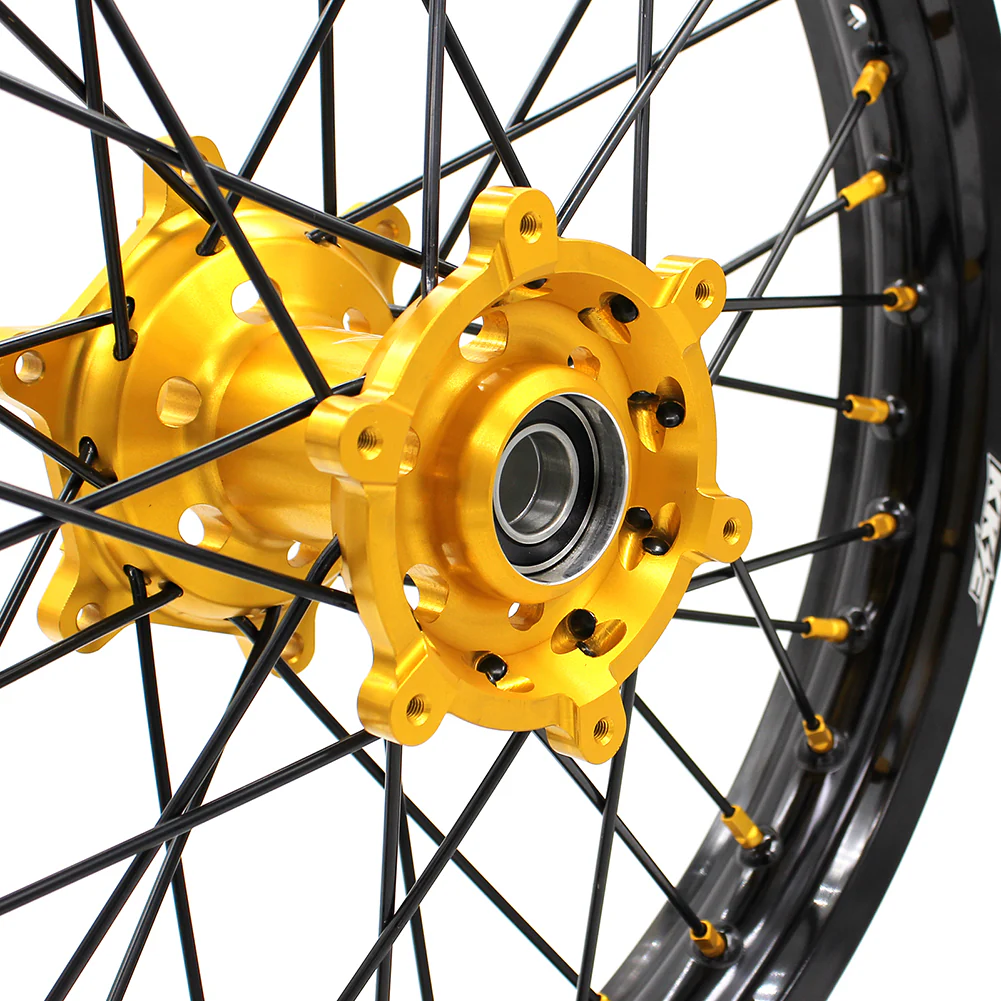 KKE 21 & 18 Off Road Rims For SUZUKI DRZ400 DRZ400E DRZ400S Gold - Image 11