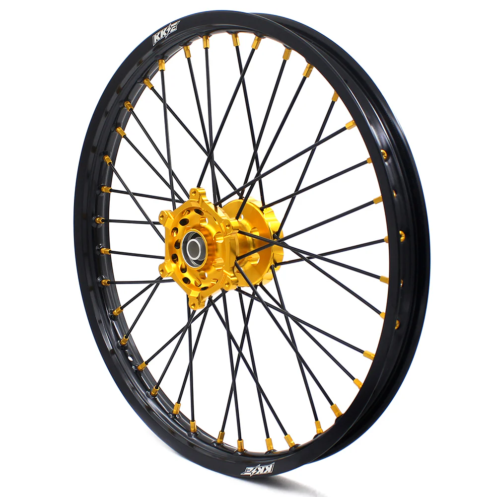 KKE 21 & 18 Off Road Rims For SUZUKI DRZ400 DRZ400E DRZ400S Gold - Image 5