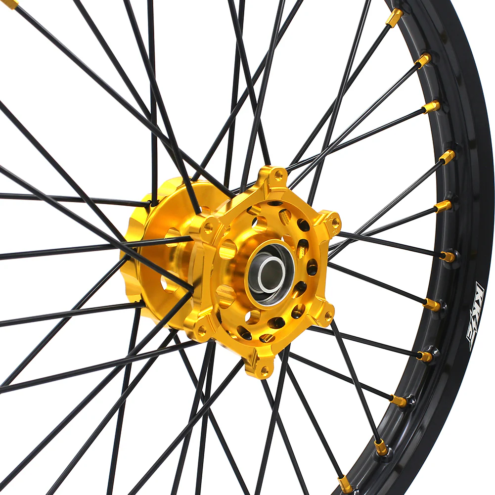 KKE 21 & 18 Off Road Rims For SUZUKI DRZ400 DRZ400E DRZ400S Gold - Image 6