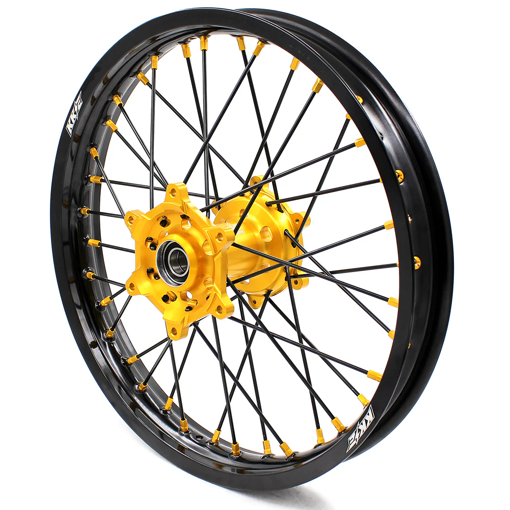 KKE 21 & 18 Off Road Rims For SUZUKI DRZ400 DRZ400E DRZ400S Gold - Image 8