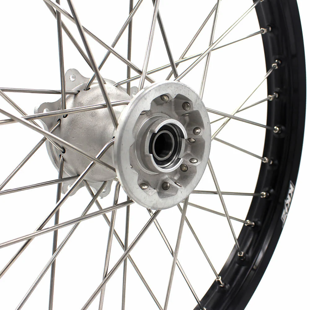 KKE 21" 19" MX Casting Alloy Wheels For HONDA CRF250R CRF450R CR125R CR250R 2002-2013 Silver&Black - Image 10