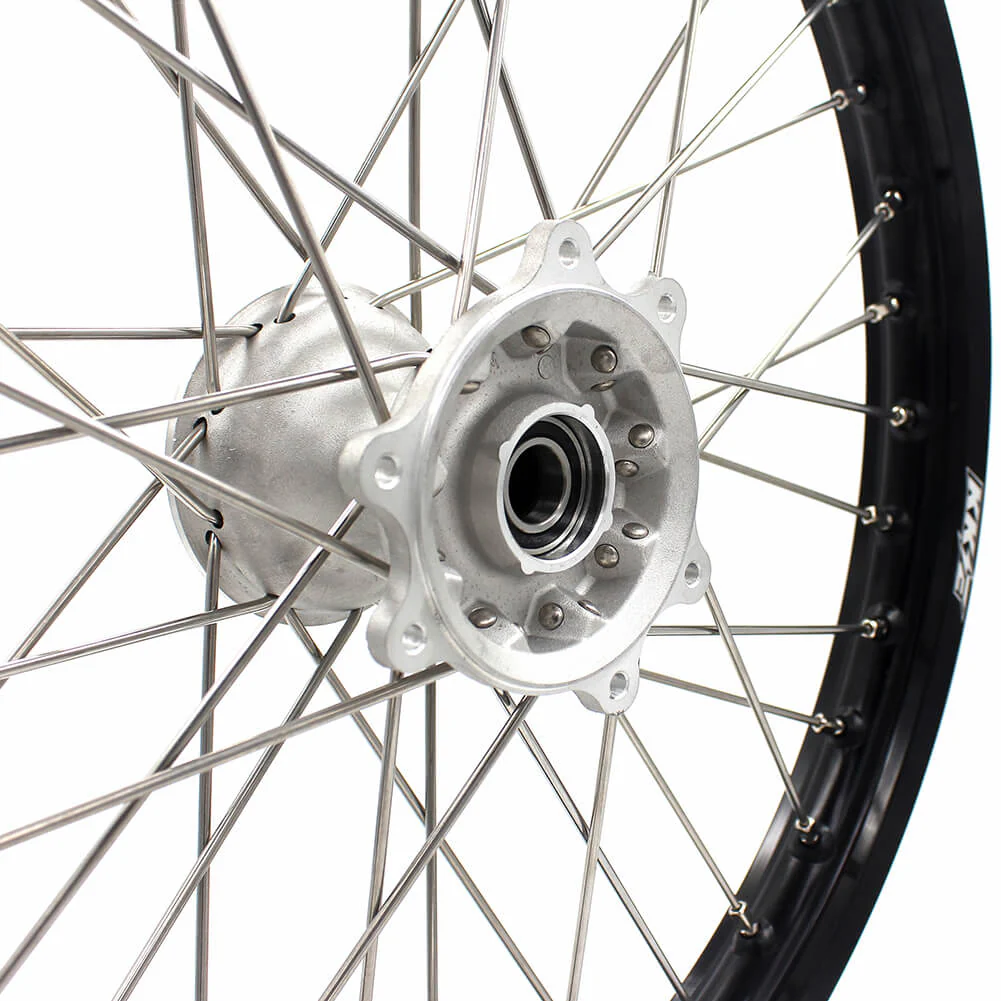 KKE 21" 19" MX Casting Alloy Wheels For HONDA CRF250R CRF450R CR125R CR250R 2002-2013 Silver&Black - Image 11