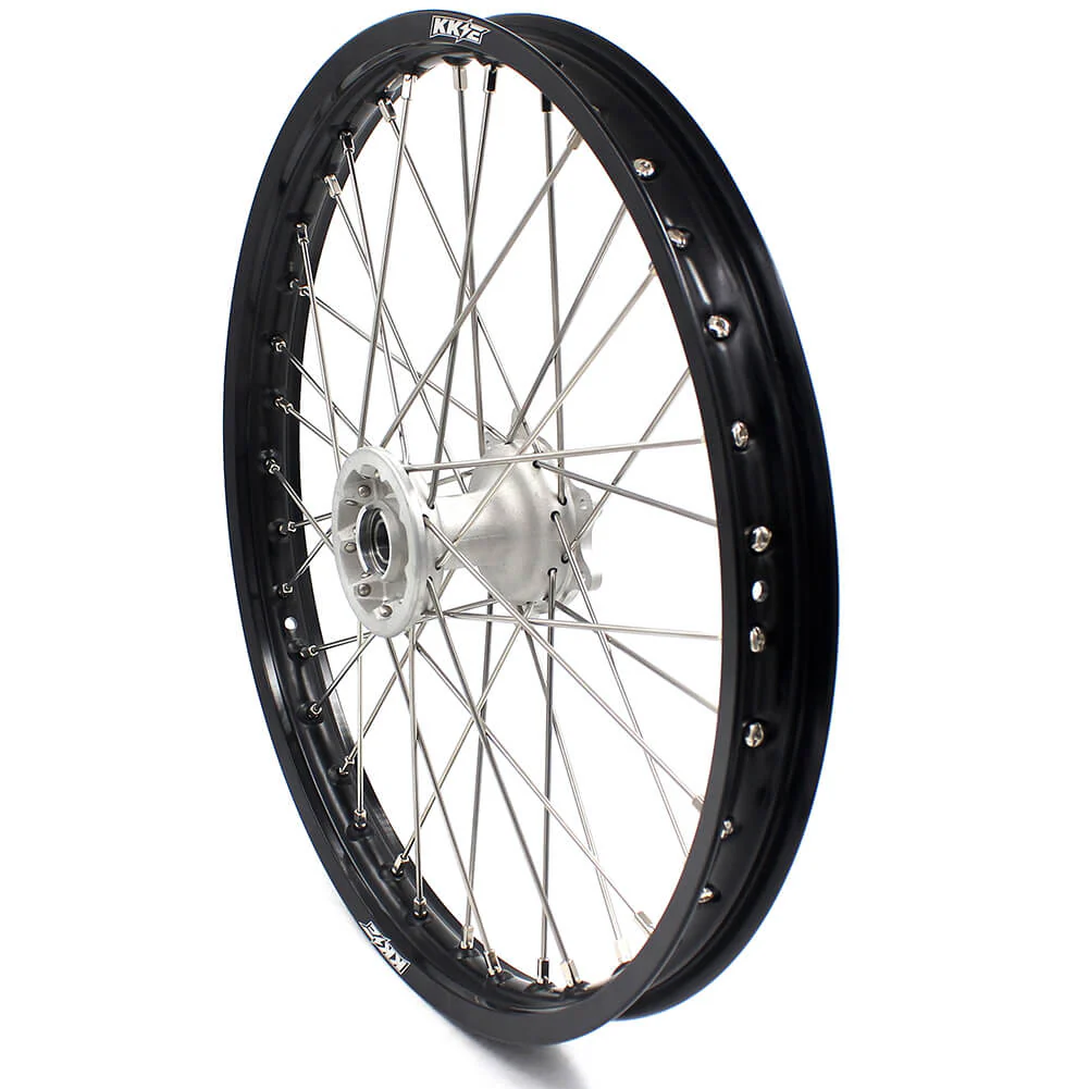 KKE 21" 19" MX Casting Alloy Wheels For HONDA CRF250R CRF450R CR125R CR250R 2002-2013 Silver&Black - Image 12
