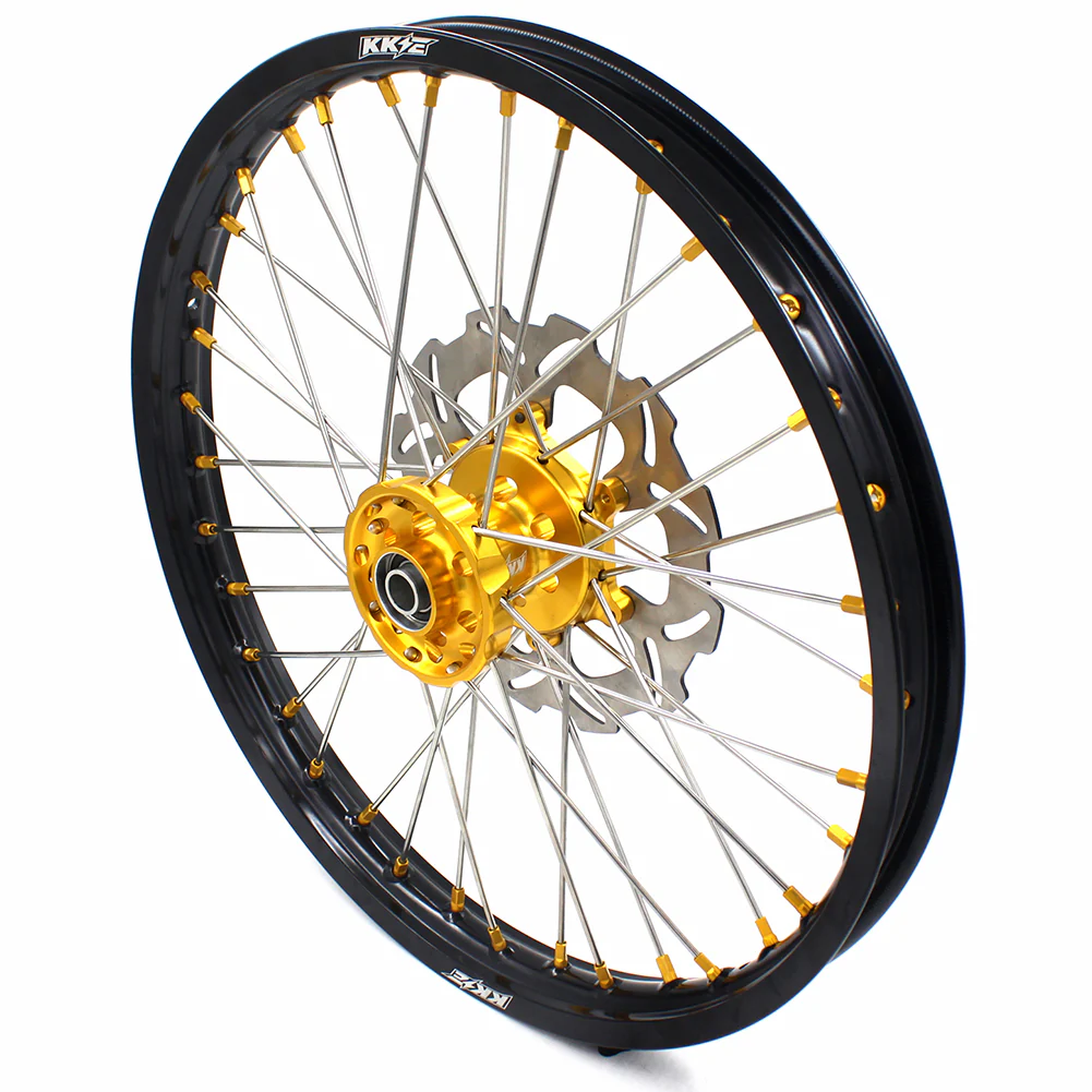 KKE 21 & 19 MX Dirt Bikes Rims For SUZUKI RM125 RM250 1996-2000 Gold Nipples - Image 23