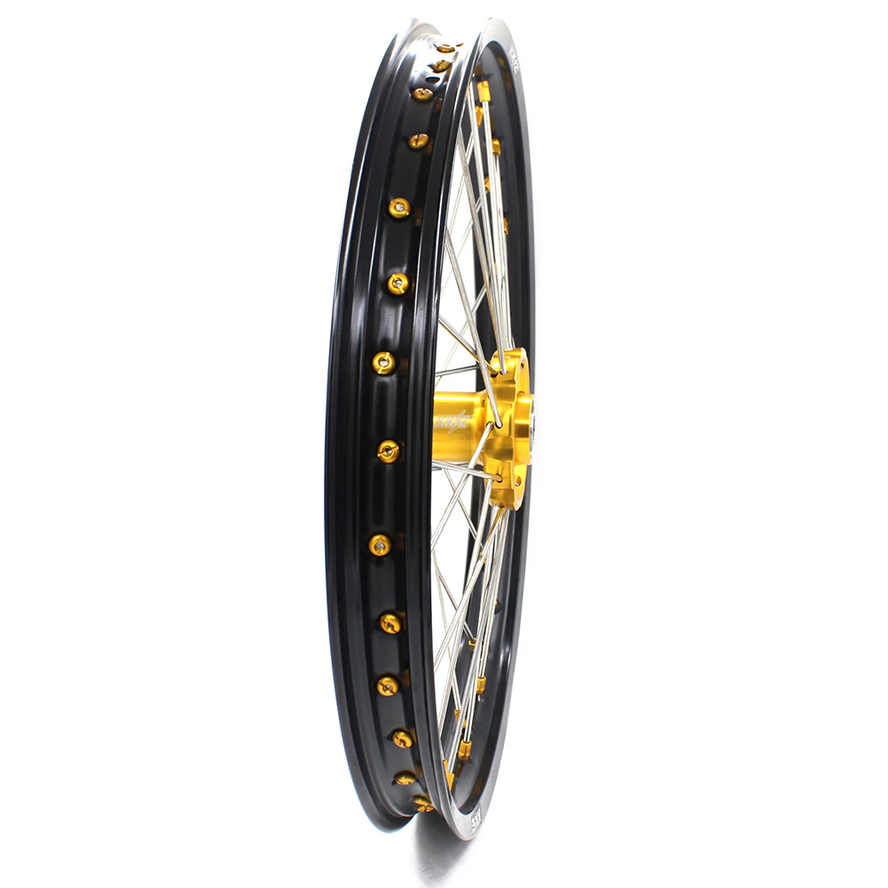 KKE 21 & 19 MX Dirt Bikes Rims For SUZUKI RM125 RM250 1996-2000 Gold Nipples - Image 25