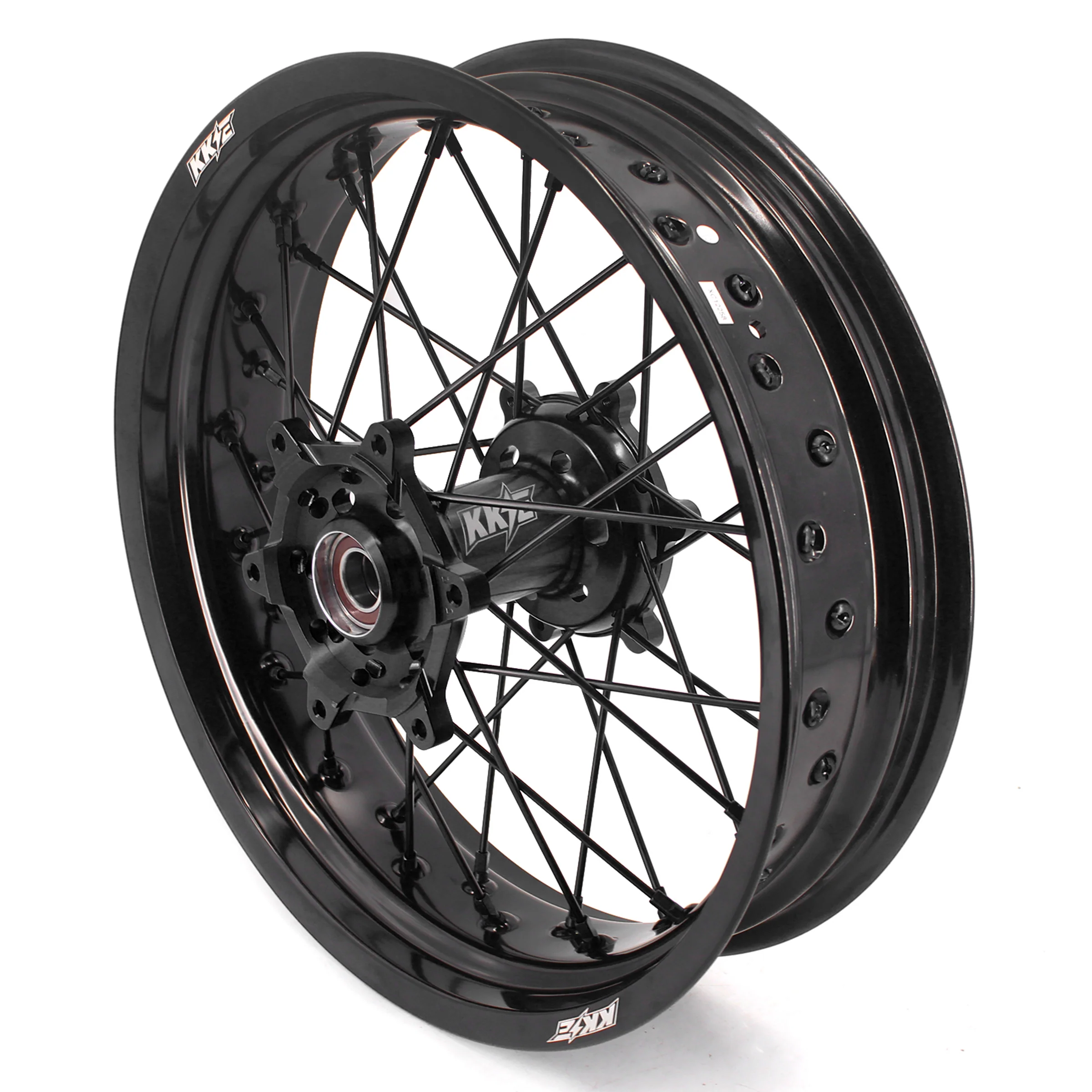KKE 3.5/4.25*17" Supermoto Wheels For SUZUKI DRZ400 DRZ400E DRZ400S All Black - Image 10