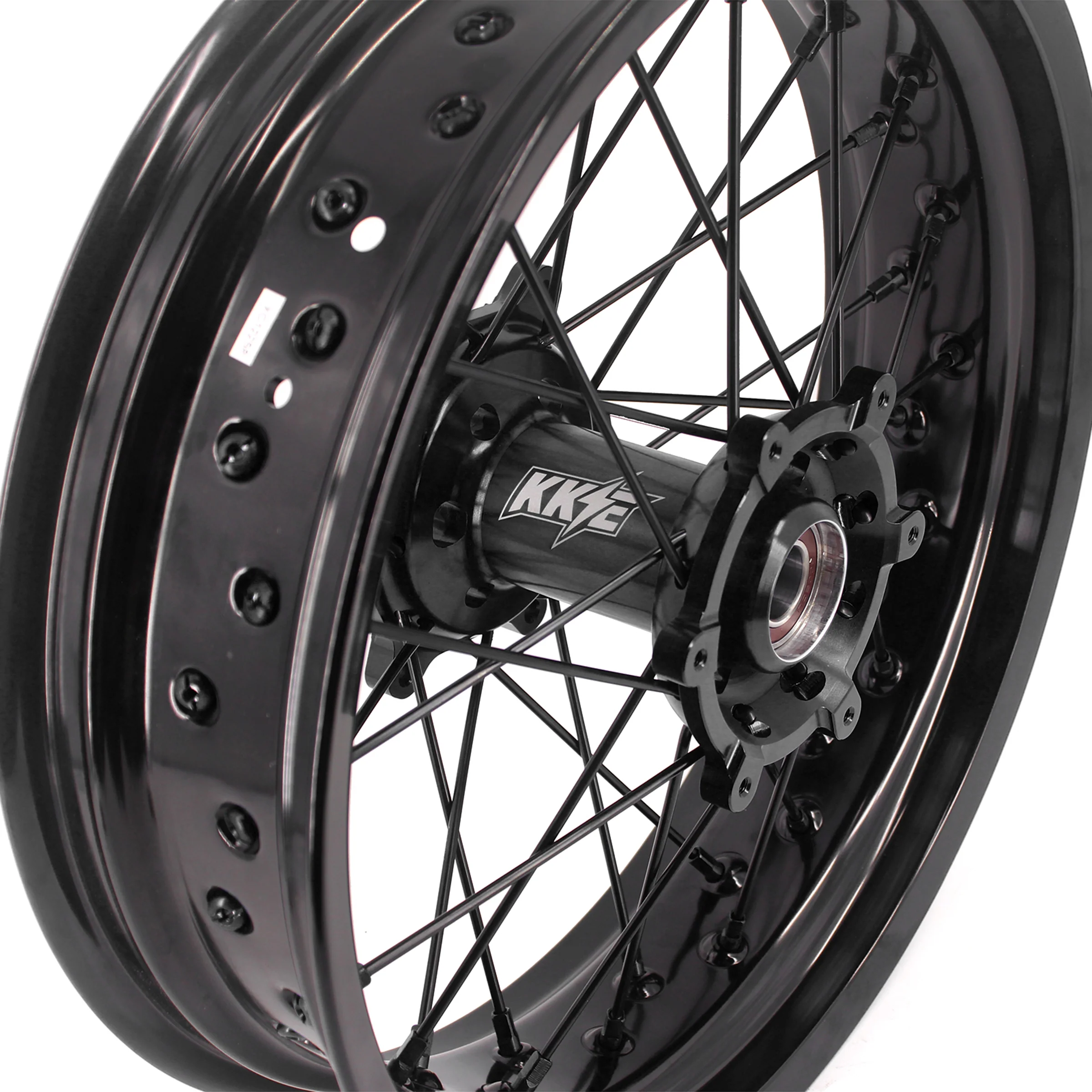 KKE 3.5/4.25*17" Supermoto Wheels For SUZUKI DRZ400 DRZ400E DRZ400S All Black - Image 12
