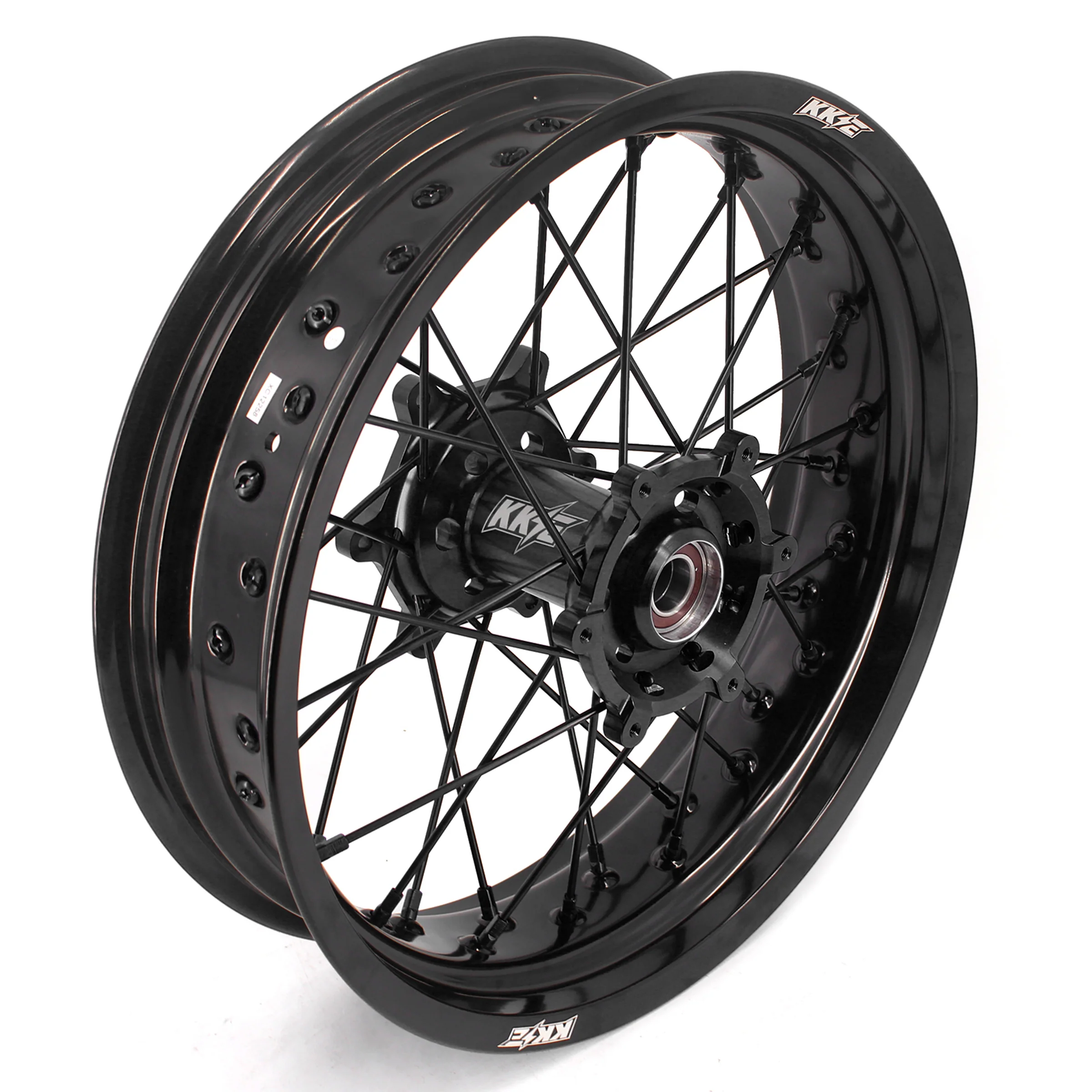 KKE 3.5/4.25*17" Supermoto Wheels For SUZUKI DRZ400 DRZ400E DRZ400S All Black - Image 8