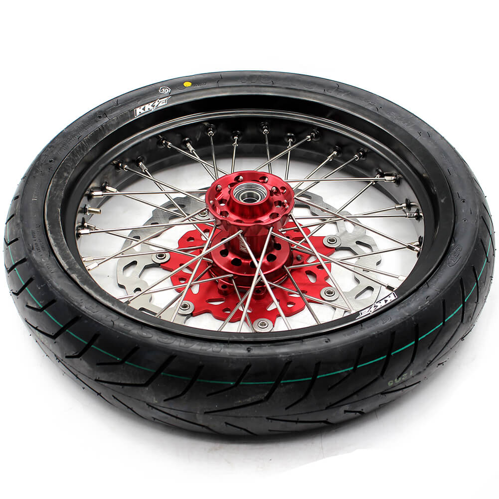 KKE 3.5 & 4.25 Supermoto Tires Rims Fit For HONDA CRF250X CRF450X 2005-2018 - Image 3