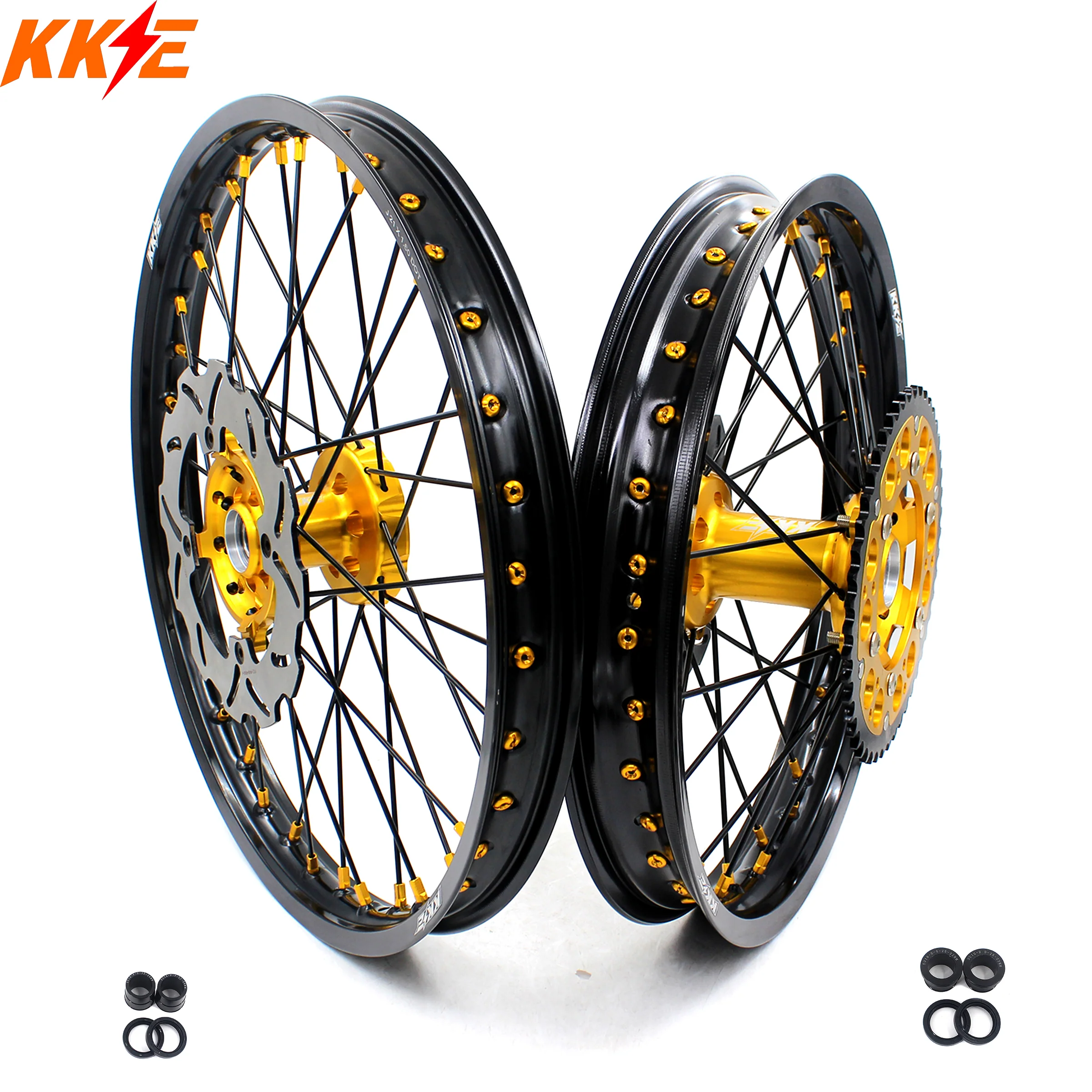 KKE 21 & 19 MX Wheels Rims for SUZUKI RMZ250 2007-2025 RMZ450 2005-2025 Black Spokes - Image 23