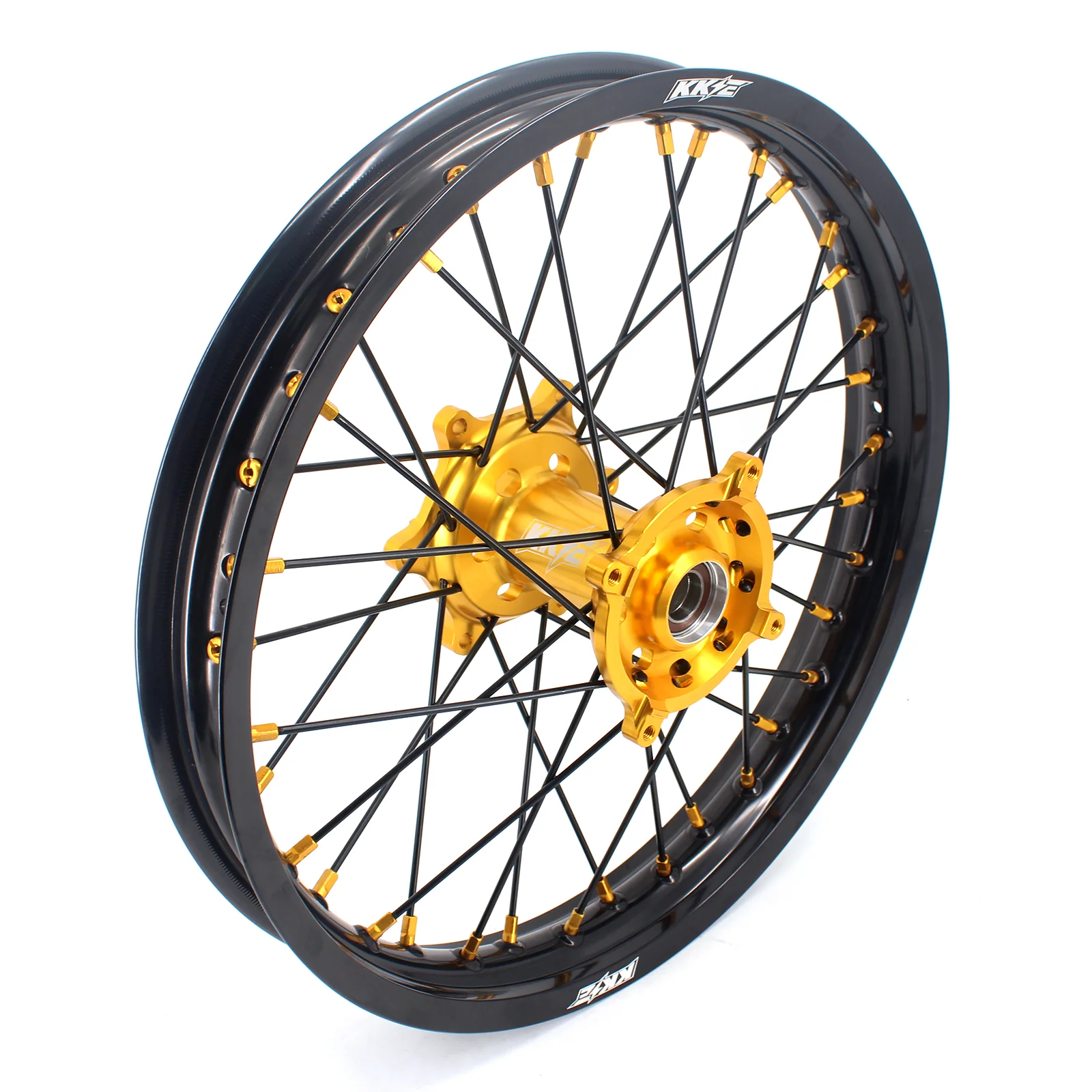 KKE 21 & 19 MX Wheels Rims for SUZUKI RMZ250 2007-2025 RMZ450 2005-2025 Black Spokes - Image 6