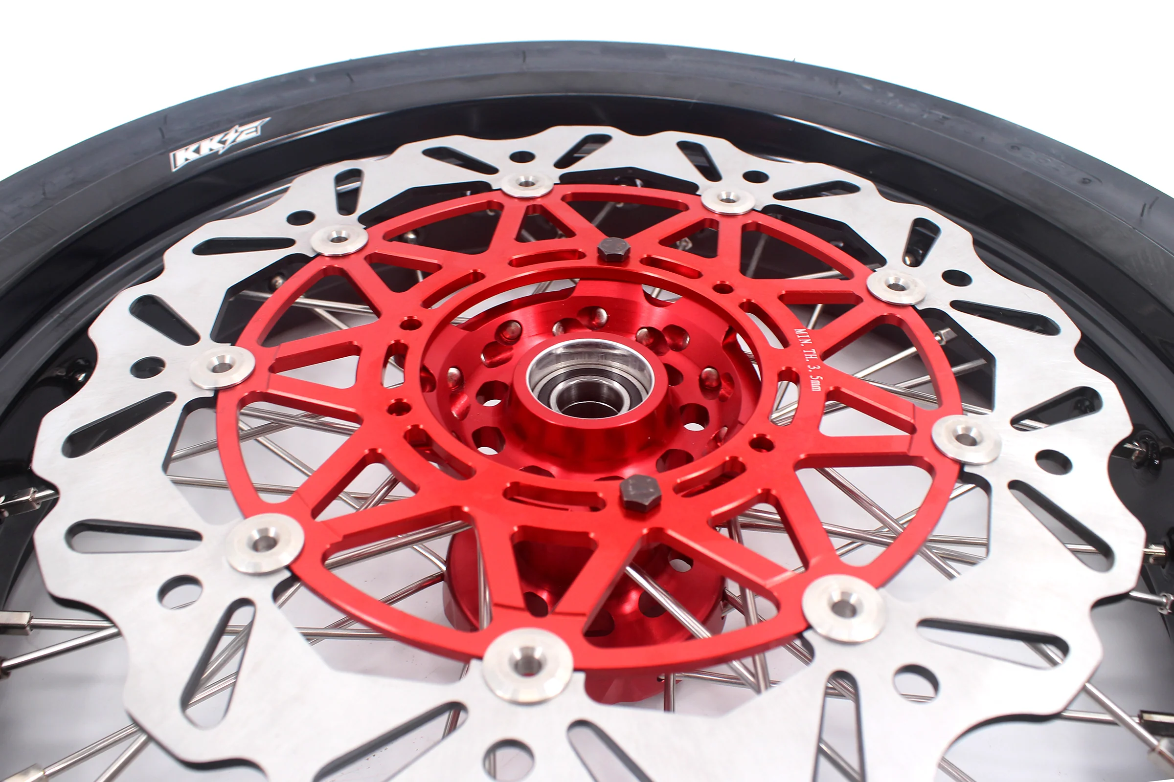 KKE 3.5/4.25*17inch Supermoto Wheels Tires For HONDA XR400R XR600R Discs - Image 4