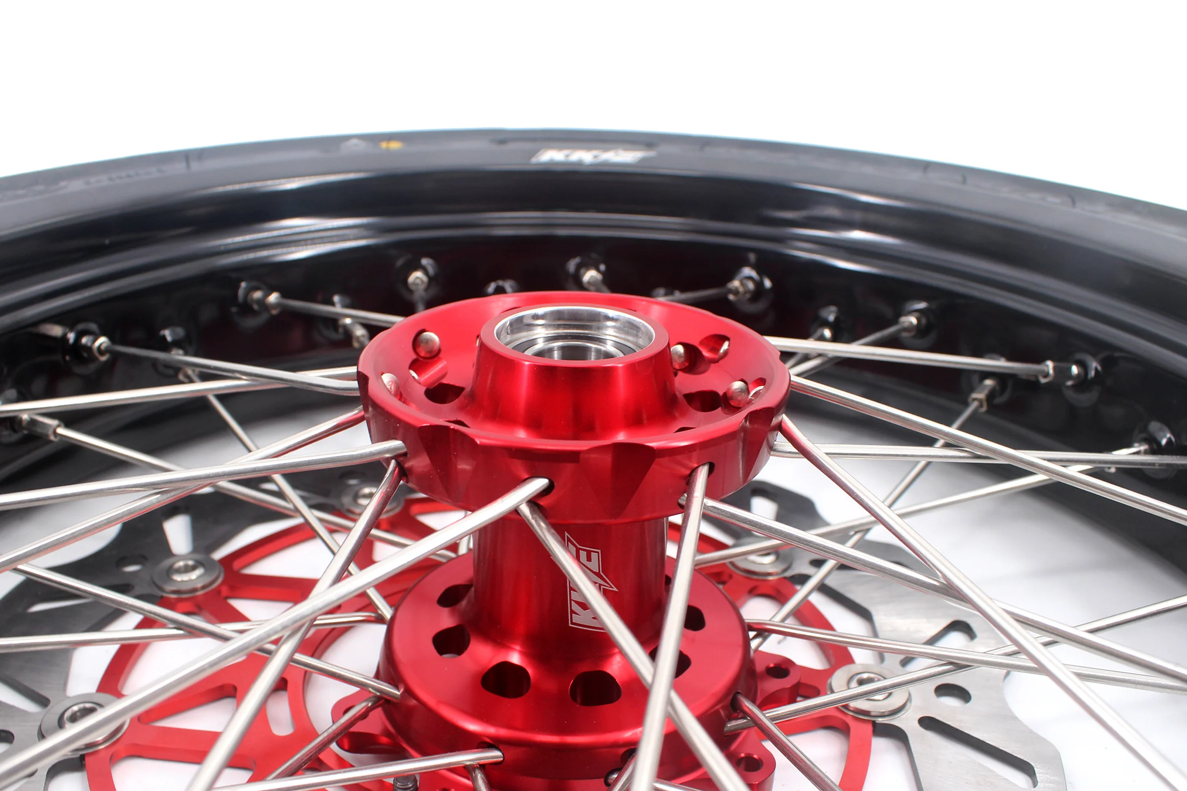 KKE 3.5/4.25*17inch Supermoto Wheels Tires For HONDA XR400R XR600R Discs - Image 6